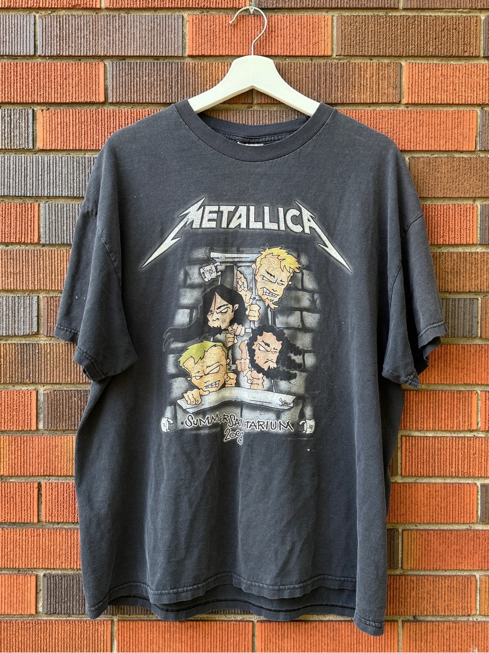 Vintage Faded 2003 Metallica Summer Sanitarium Tour Shirt